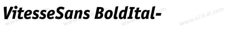 VitesseSans BoldItal字体转换